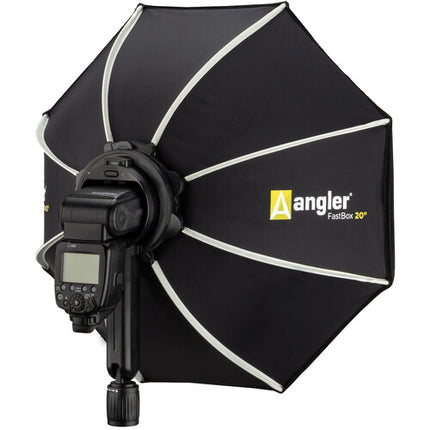 Angler On-Camera Flash FastBox 20" Octagonal Softbox Kit con Ángulo Ajustable y Montura Rápida