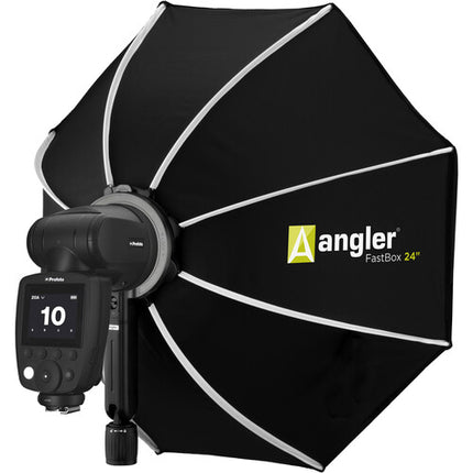 Angler FastBox 24" Softbox Octagonal con Rejilla Textil 40° y Adaptador Profoto A1