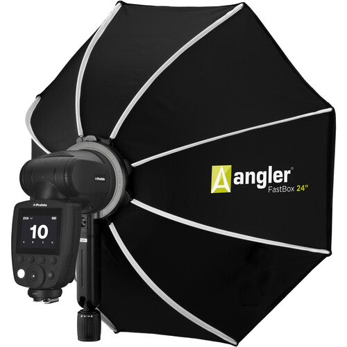 Angler FastBox 24" Softbox Octagonal con Rejilla Textil 40° y Adaptador Profoto A1
