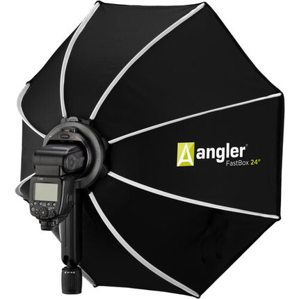Angler On-Camera Flash Softbox 24 Pulgadas Octagonal con Rejilla de Tela