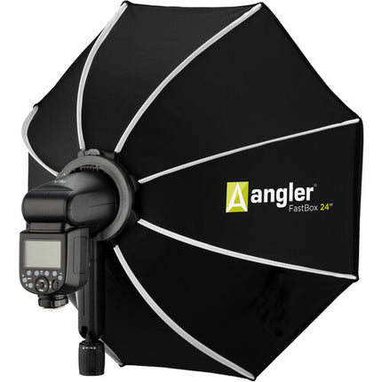 Angler FastBox 24" Softbox Octagonal Kit con Parrilla de Tela y Adaptador Godox V1