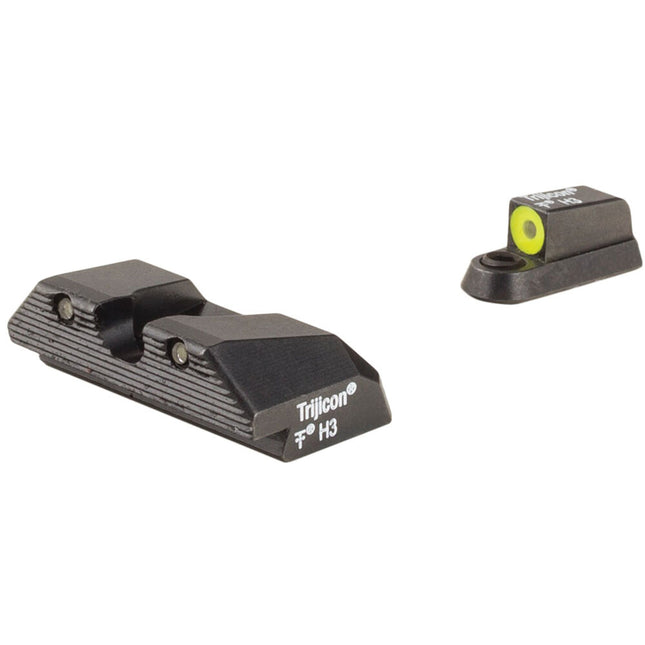 Trijicon HD Night Sights para CZ P-10 con Anillo Frontal Amarillo Iluminado Tritio