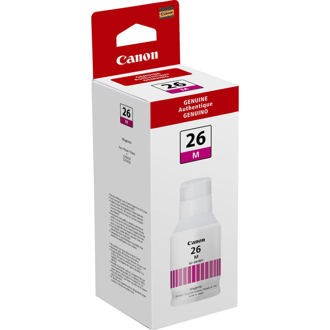 Canon GI-26 Tinta Magenta Pigmentada para Impresoras MAXIFY 6020 y 7020