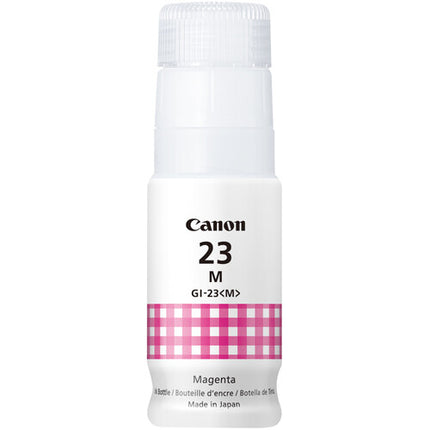 Tinta magenta Canon GI-23 para impresora PIXMA G620 con forma codificada