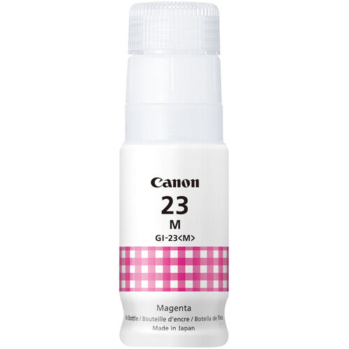 Tinta magenta Canon GI-23 para impresora PIXMA G620 con forma codificada