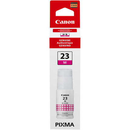 Tinta magenta Canon GI-23 para impresora PIXMA G620 con forma codificada