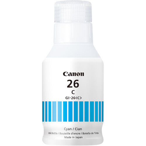 Canon GI-26 Tinta Cian Pigmentada para Impresoras MAXIFY 6020 y 7020