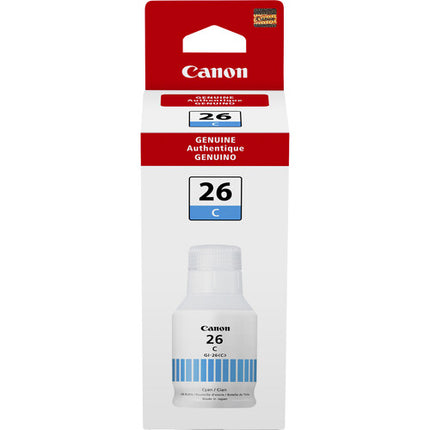Canon GI-26 Tinta Cian Pigmentada para Impresoras MAXIFY 6020 y 7020