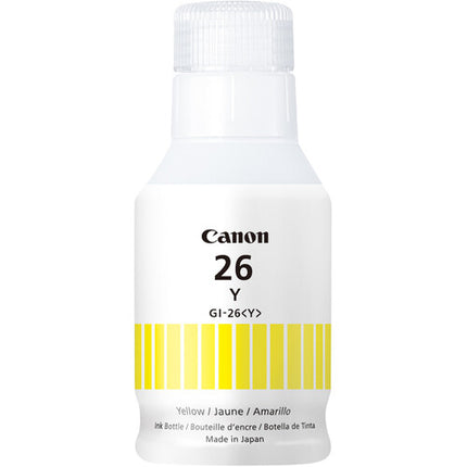 Canon GI-26 Tinta Amarilla Pigmentada Para Impresoras MAXIFY 6020 7020