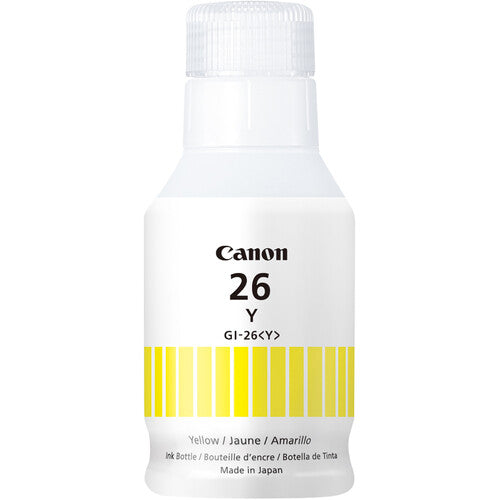 Canon GI-26 Tinta Amarilla Pigmentada Para Impresoras MAXIFY 6020 7020