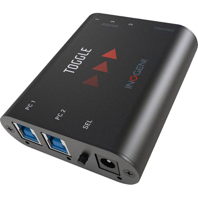 INOGENI Toggle Switch USB 3.0 para 2 Hosts Soporte 3 Dispositivos 12 VDC