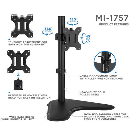 Mount-It! Soporte de Escritorio para Pantallas hasta 32" VESA 75x75 100x100mm