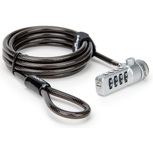 Rocstor Rocbolt Candado con Cable 6 Pies Código 4 Dígitos Acero Galvanizado