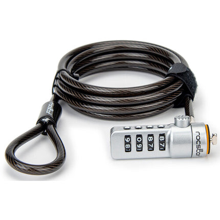 Rocstor Rocbolt Candado con Cable 6 Pies Código 4 Dígitos Acero Galvanizado