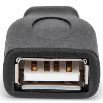 Rocstor Adaptador USB 2.0 Tipo C Macho a Tipo A Hembra Negro 480 Mb/s