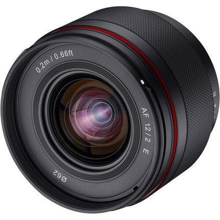 Samyang 12mm f2.0 objetivo angular ultra gran angular para Sony E-Mount con motor STM y enfoque mínimo de 7.48 pulgadas