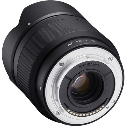 Samyang 12mm f2.0 objetivo angular ultra gran angular para Sony E-Mount con motor STM y enfoque mínimo de 7.48 pulgadas