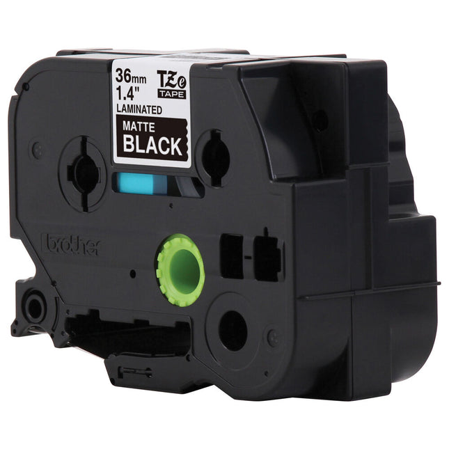 Brother TZe-M365 Cinta para Etiquetas Blanca sobre Negro Mate 36 mm x 7.98 m Laminada resistente