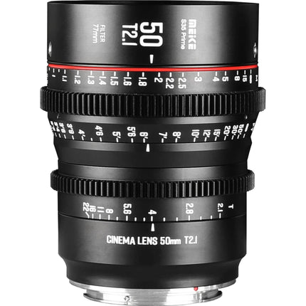 Meike 50mm T2.1 Cine Prime Objetivo para Super 35 Apertura T2.1 Montura EF