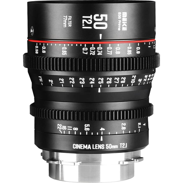Meike 50mm T2.1 Cine Prime PL Montura Lente Para Sensor Super 35 11 Cuchillas