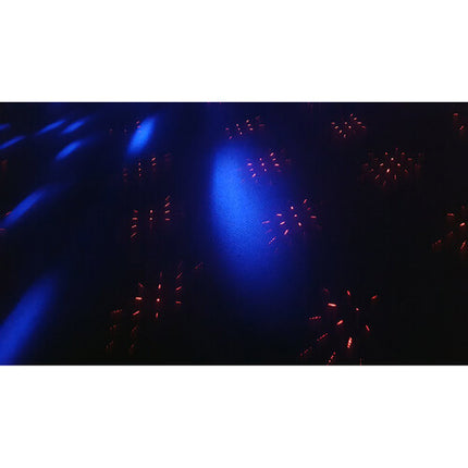 Blizzard minisystem Luz para fiesta 4 en 1 RGBW LED Beam y láser con control remoto IR