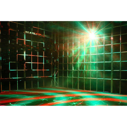 Blizzard minisystem Luz para fiesta 4 en 1 RGBW LED Beam y láser con control remoto IR