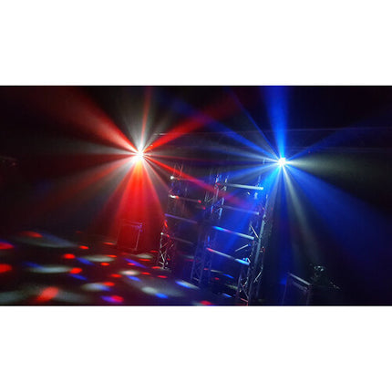 Blizzard minisystem Luz para fiesta 4 en 1 RGBW LED Beam y láser con control remoto IR
