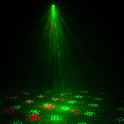 Eliminator Lighting Furious Three RG Luz Moonflower Wash y Láser 9 Canales DMX