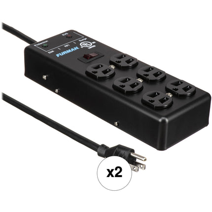 Furman SS-6B-PRO Protector contra Sobretensiones 6 Salidas Cable 15 Pies 2 Unidades