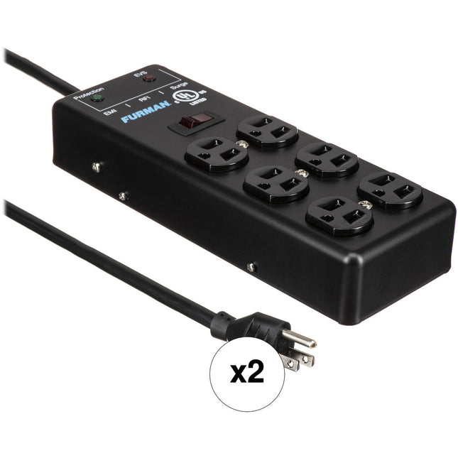 Furman SS-6B-PRO Protector contra Sobretensiones 6 Salidas Cable 15 Pies 2 Unidades