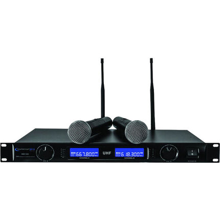 Technical Pro WM1302 Sistema de Micrófono Inalámbrico Doble Canal 197' Alcance 6 Horas Batería