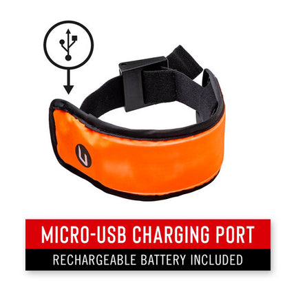 COAST SA300 Brazalete de Seguridad LED Alta Visibilidad Luz Naranja Recargable 12 Horas