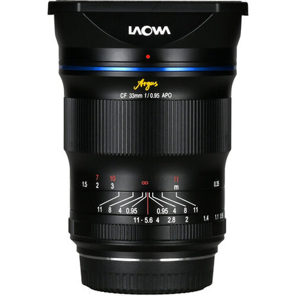 Venus Optics Laowa Argus 33mm f0.95 APO para Nikon Z APS-C 62mm filtro