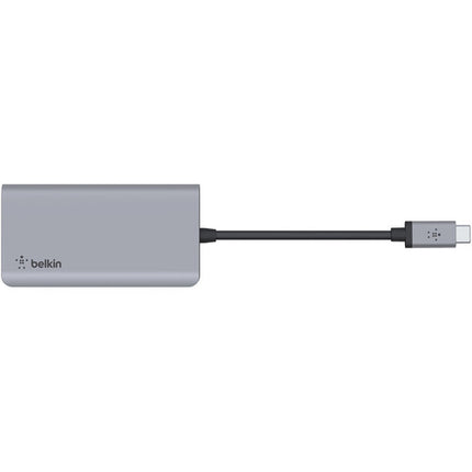 Belkin CONNECT Adaptador Multiport 4 en 1 USB Tipo C Plata 85W PD