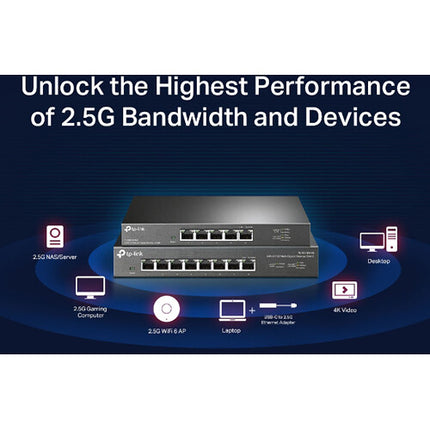 TP-Link TL-SG105-M2 Switch No Gestionado 5 Puertos 2.5G 25Gbps Capacidad