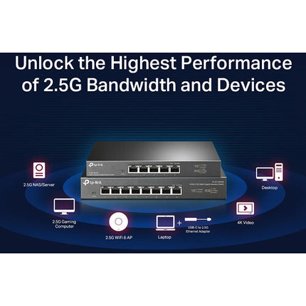 TP-Link TL-SG108-M2 Switch No Gestionado 8 Puertos 2.5G 40Gbps