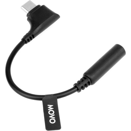 Movo Photo UCMA-3 Adaptador de Audio USB Tipo-C a TRRS 3.5mm 13 cm Cable Corto