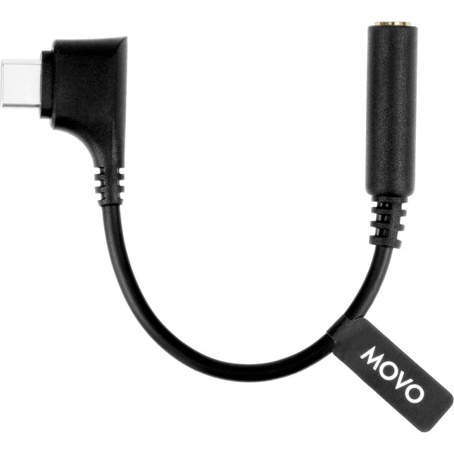 Movo Photo UCMA-3 Adaptador de Audio USB Tipo-C a TRRS 3.5mm 13 cm Cable Corto