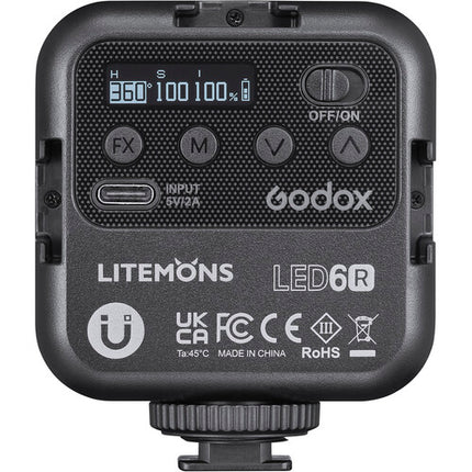 Godox Litemons Luz LED RGB portátil con batería 1800mAh y difusor