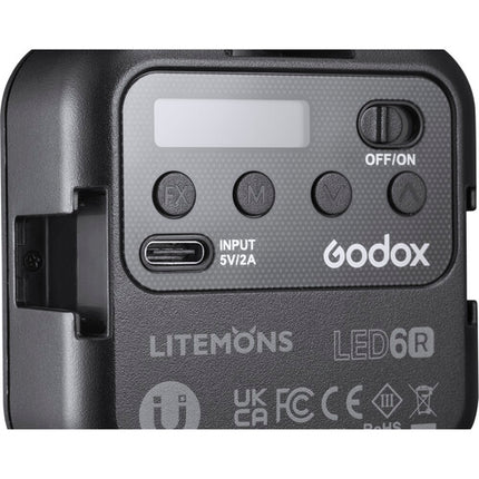 Godox Litemons Luz LED RGB portátil con batería 1800mAh y difusor