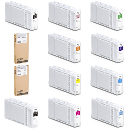 Epson UltraChrome PRO12 Juego de Cartuchos de Tinta 350mL para Impresoras de Gran Formato SureColor P7570 P9570