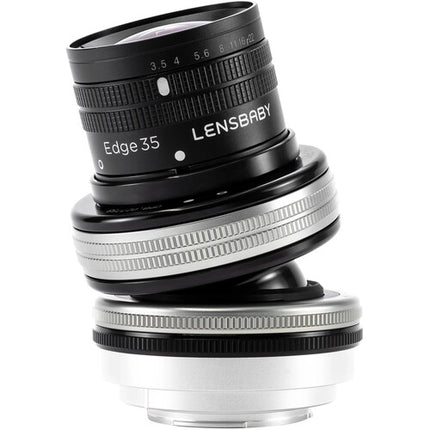 Lensbaby Composer Pro II con óptica Edge 35 para Canon RF con apertura f 3.5 a f 22 y enfoque mínimo 7"