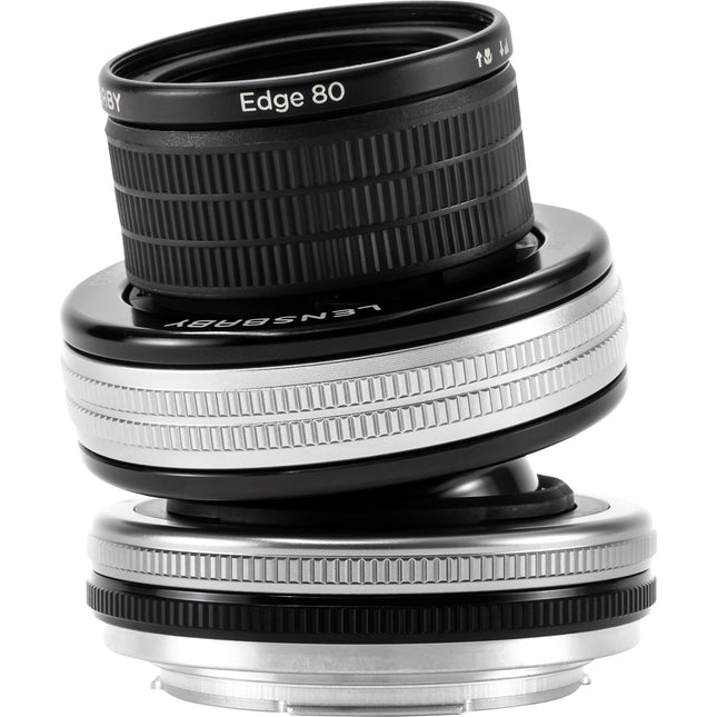 Lensbaby Composer Pro II objetivo Canon EF apertura f2.8 hasta f22 y distancia mínima 1.4 pies