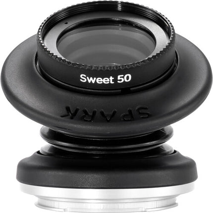 Lensbaby Spark 2.0 con óptica Sweet 50 para Canon RF lente con apertura f/2.5 a f/22 y enfoque mínimo 1.1 ft