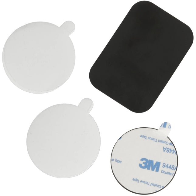 Magnus Kit de Placas Metálicas para Montajes Magnéticos con 2 Adhesivos Transparentes