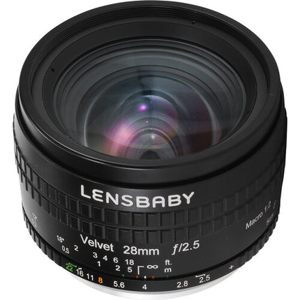 Lensbaby Velvet 28mm f/2.5 Lente X-Mount APS-C con Foco Manual y Difragma 12 Hojas