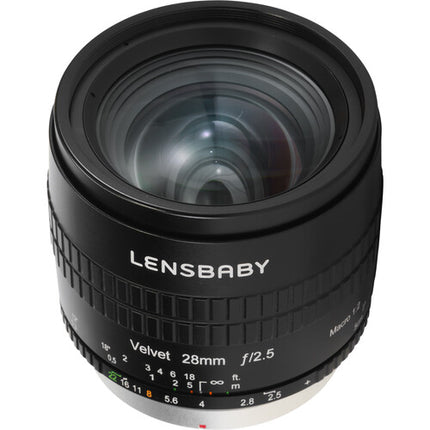 Lensbaby Velvet 28mm f/2.5 Lente X-Mount APS-C con Foco Manual y Difragma 12 Hojas