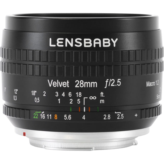 Lensbaby Velvet 28mm f/2.5 para Nikon F Lente F-Mount 1:2 de Magnificación