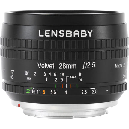 Lensbaby Velvet 28mm f/2.5 Lente X-Mount APS-C con Foco Manual y Difragma 12 Hojas