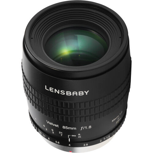Objetivo Lensbaby Velvet 85mm f1.8 para Canon EF con apertura f1.8 y 9.5" distancia de trabajo